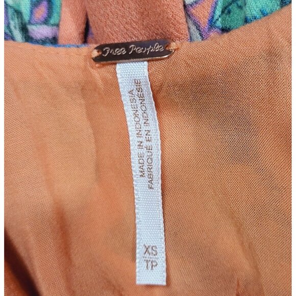 Free People Floral Dear You Sundress With Ruffled Straps & Scoop Neck Size XS - Picture 7 of 9